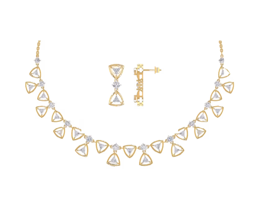 Bridal Triangle-Station Necklace