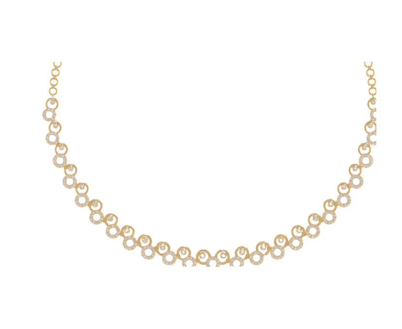 Bridal Round Eternity Necklace