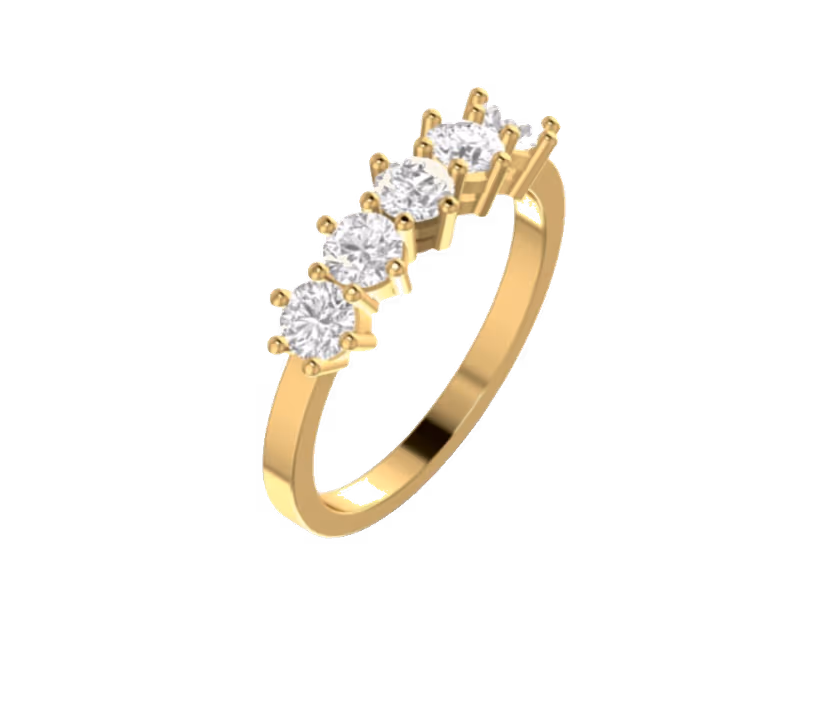 Bridal 3-Stone Pavé Ring