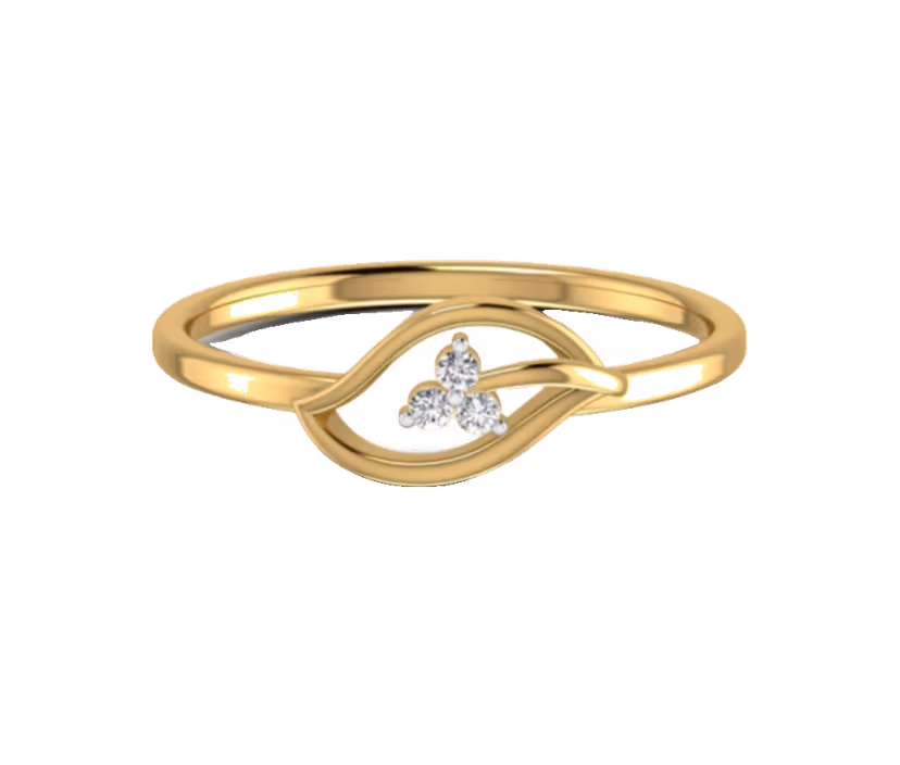 Solitaire diamond ring with bezel center setting.