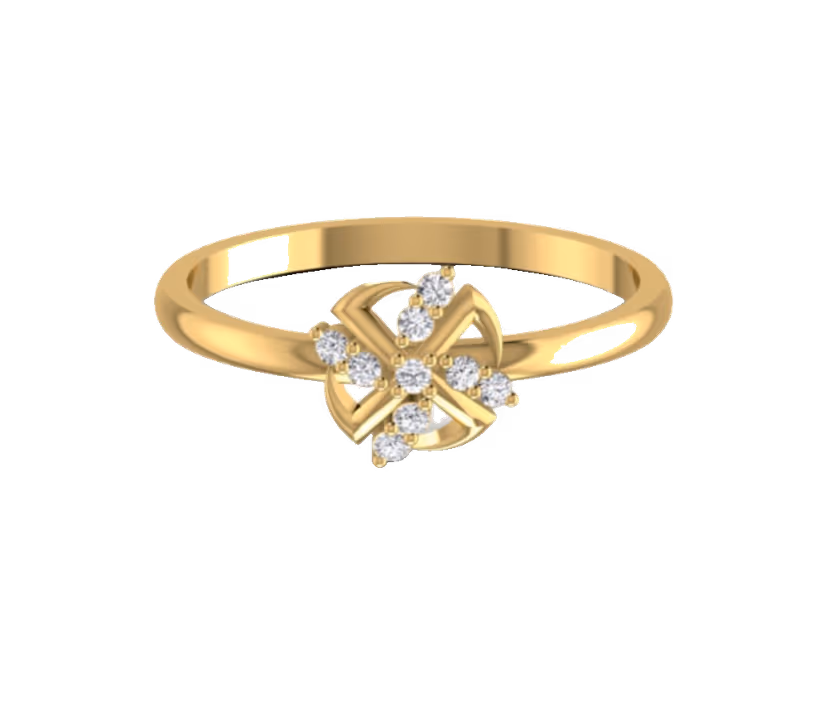 Bridal Pinwheel Cluster Ring