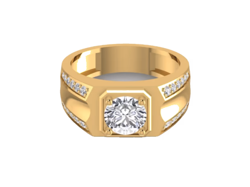 Princess Square Halo Signet