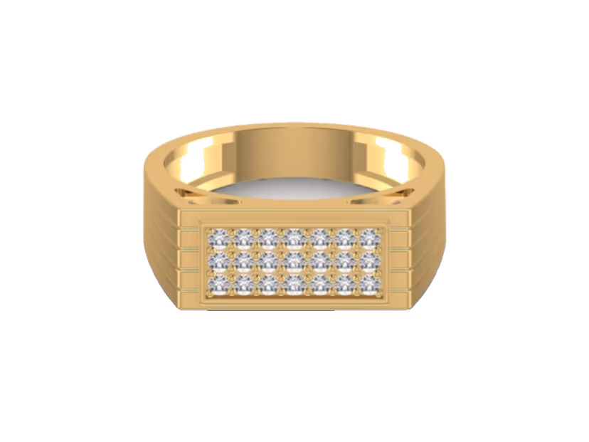 Full pavé rectangular iced face