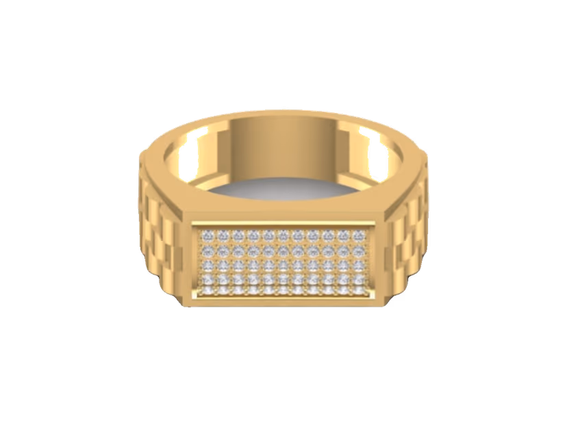 Rolex-style full pavé top