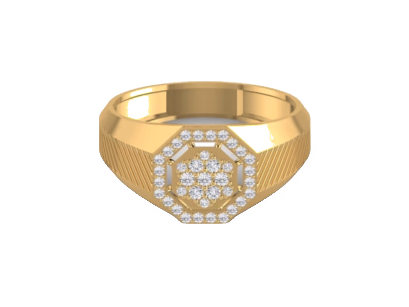 Clean octagonal pavé cluster