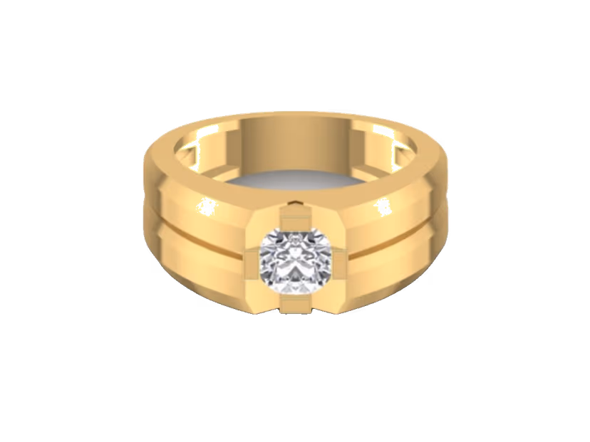 Large stepped bezel solitaire, architectural bold
