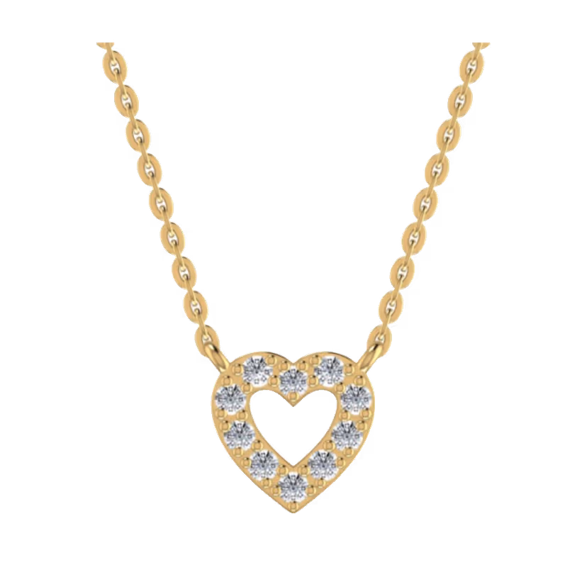 Pavé starburst micro-pendant on a polished gold chain.
