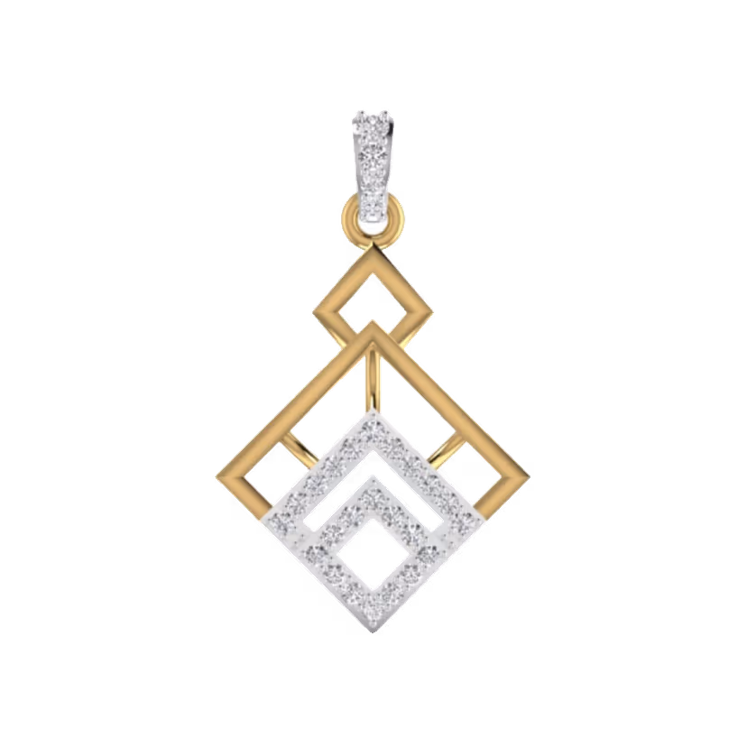 Five-point star pendant with bezel-set centre stone.