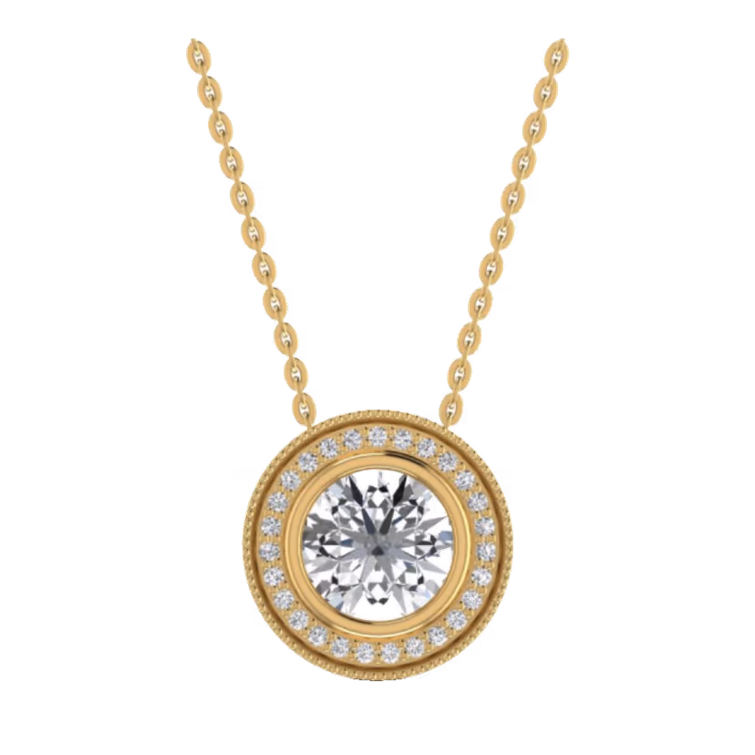 Round Halo Pendant