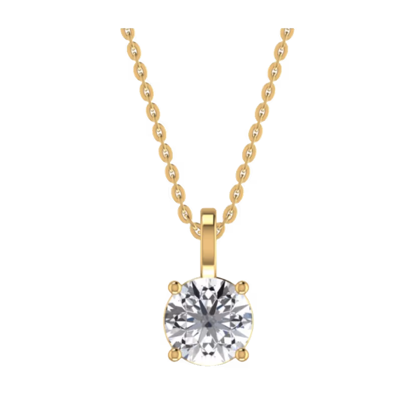 Round Four-Prong Pendant