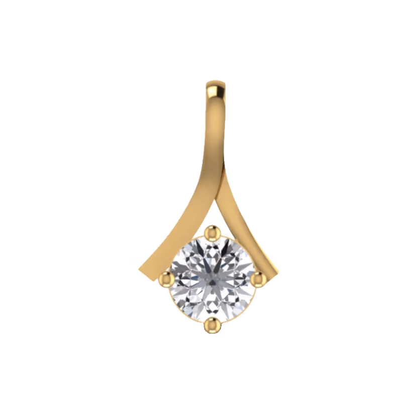 Pavé infinity-loop pendant with continuous diamond surface.