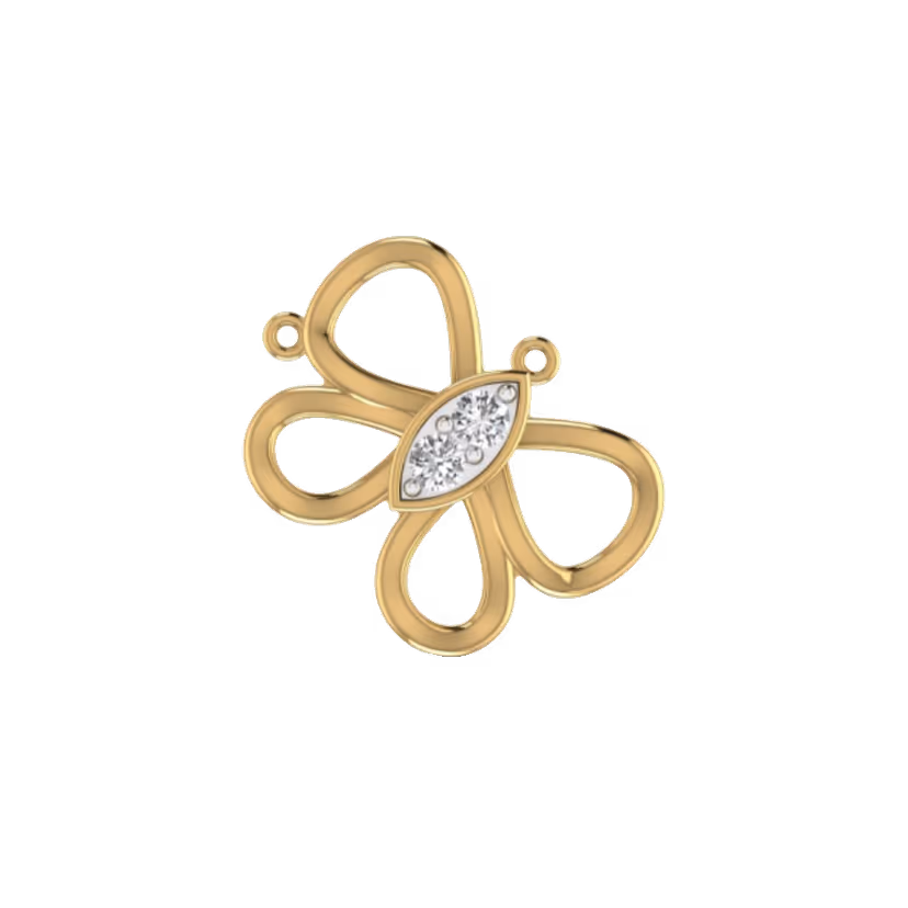 Round halo pendant with twin-loop bail.