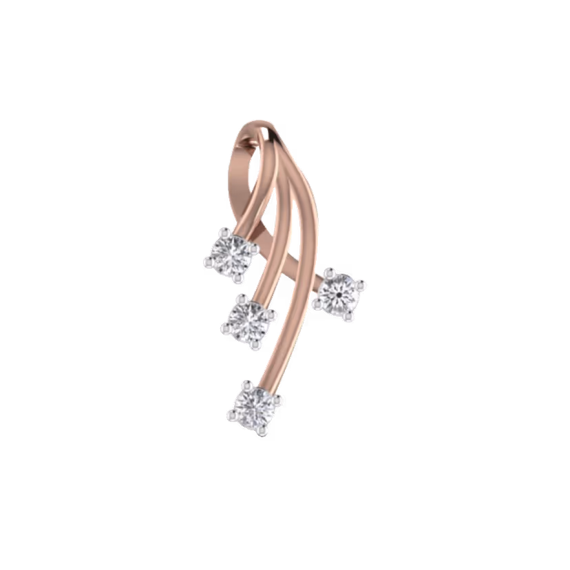 Tiny round solitaire pendant on diamond-cut chain.