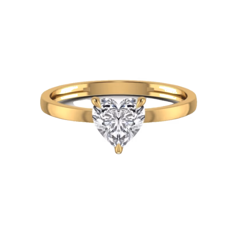 Slim bezel-set single-stone ring on a polished band.