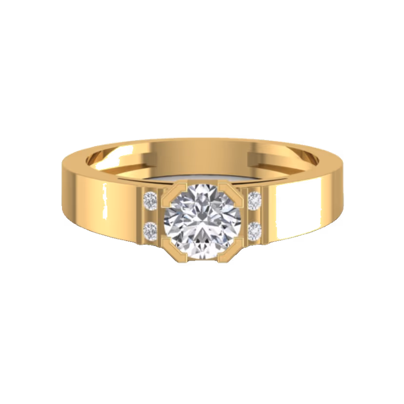 Floral cluster ring with seven-stone diamond head.