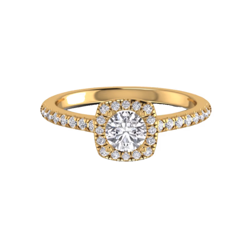 Single accent diamond on a wide polished band ring.