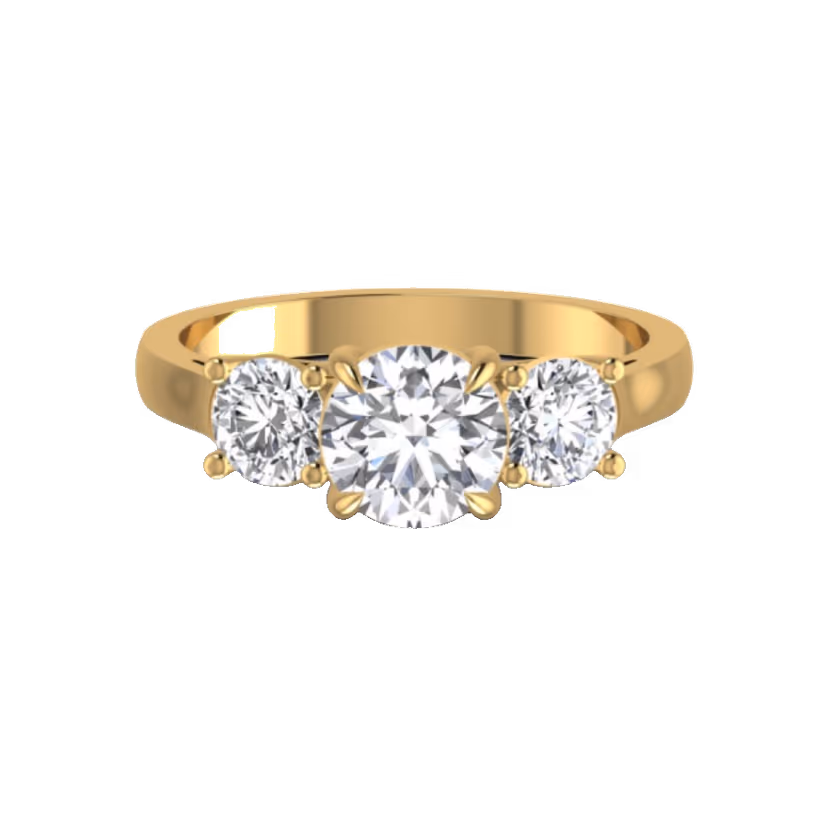 Double-row pavé halo ring with bezel centre stone.
