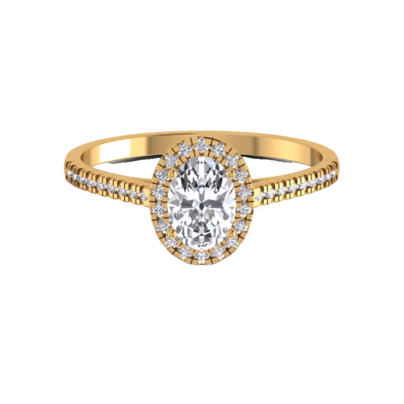 Channel-set five-stone ring with even round line.