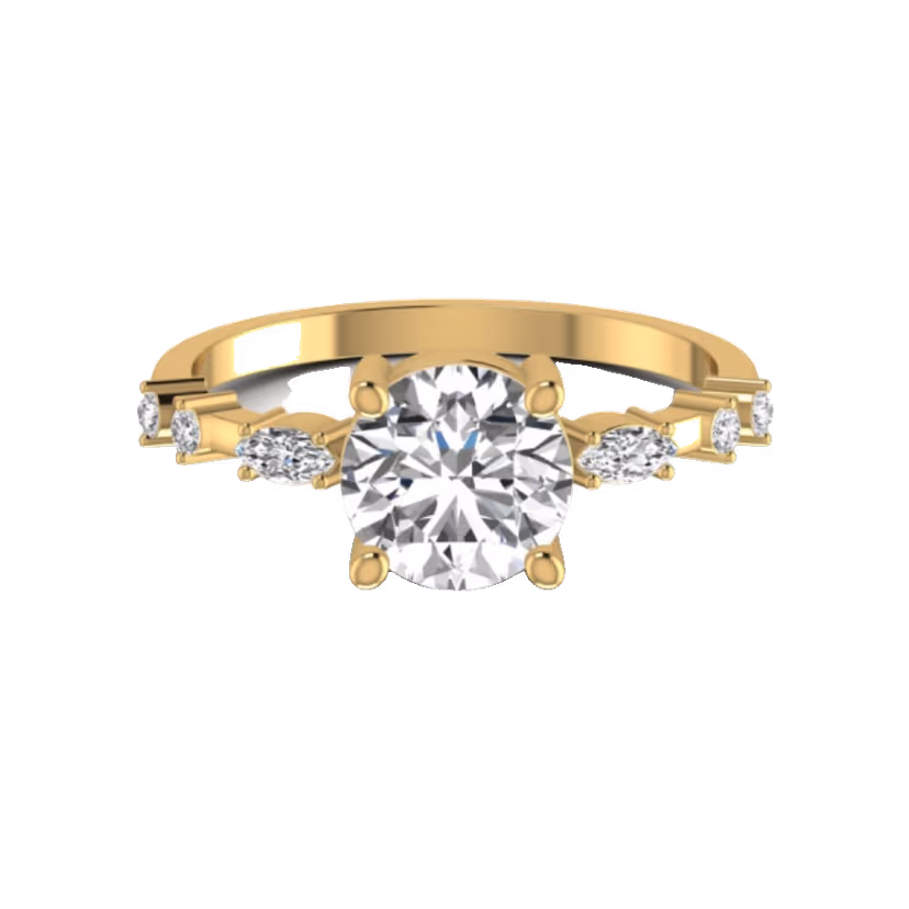 Round Halo Engagement Ring