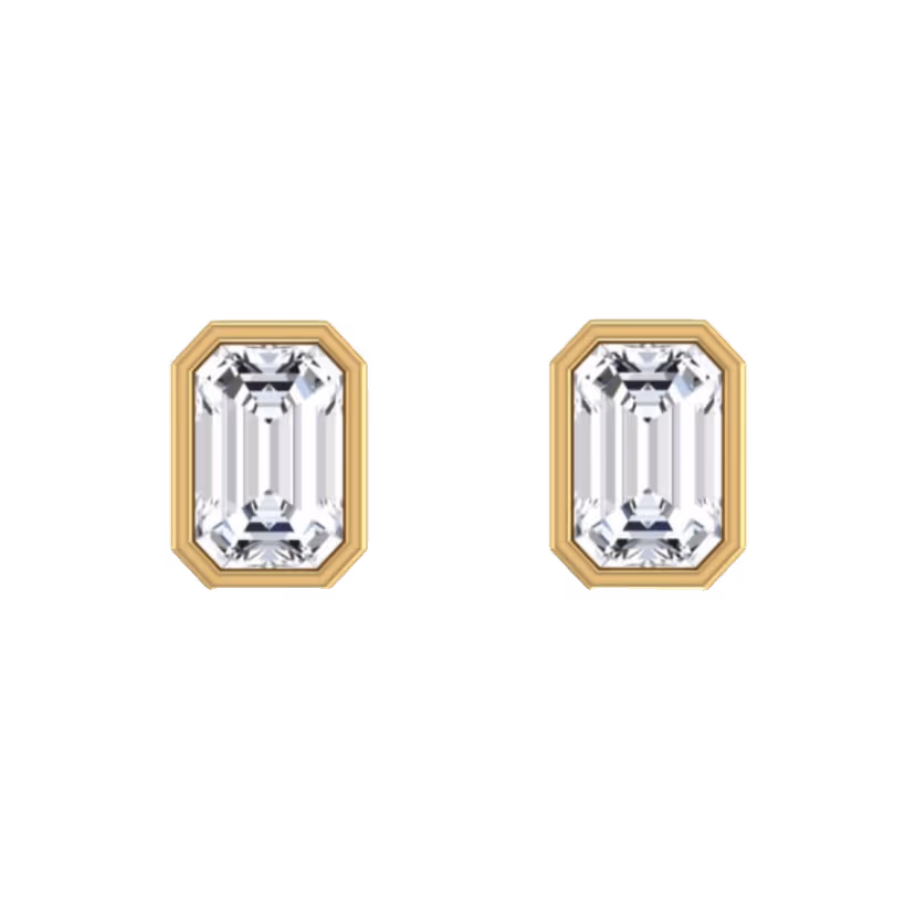Emerald-Cut Studs