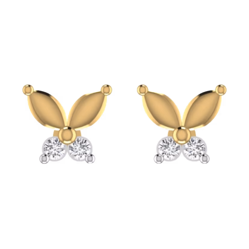 Round halo studs with low-set diamond inner ring.