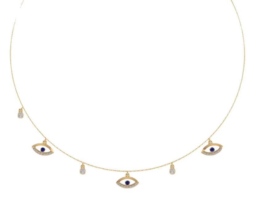 Half-tennis diamond necklace with channel-set rounds.