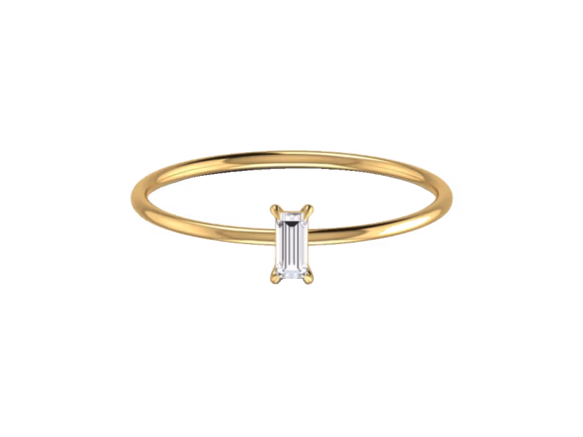 Baguette Solitaire Band