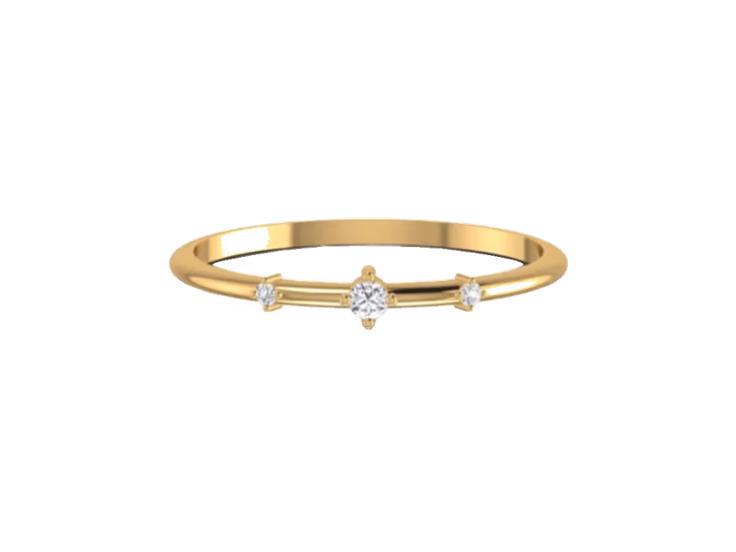 Dainty micro-pavé accent ring