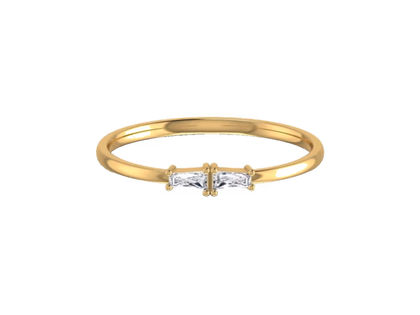 Refined slender band with subtle diamond detail