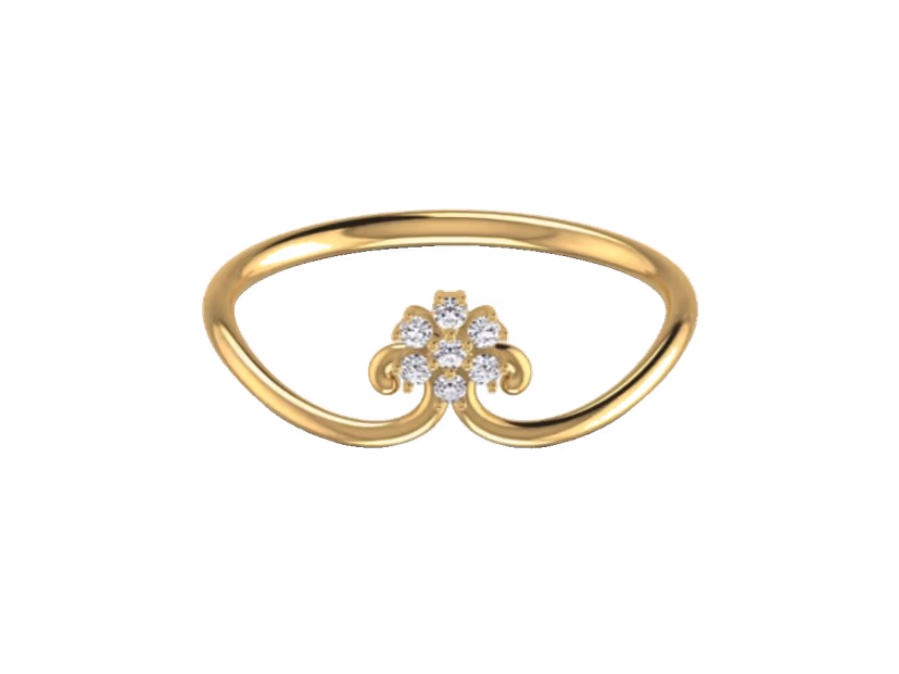 Subtle sparkle slender ring