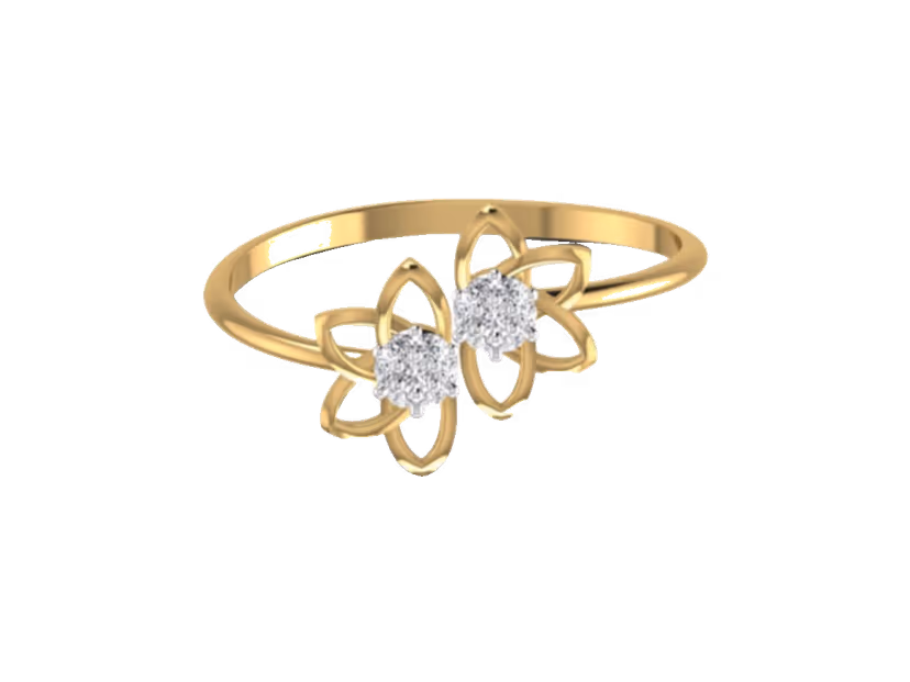 Clean-lined minimalist diamond band