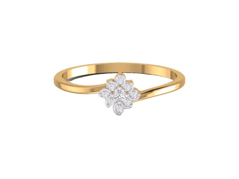 Elegant slender diamond accent band