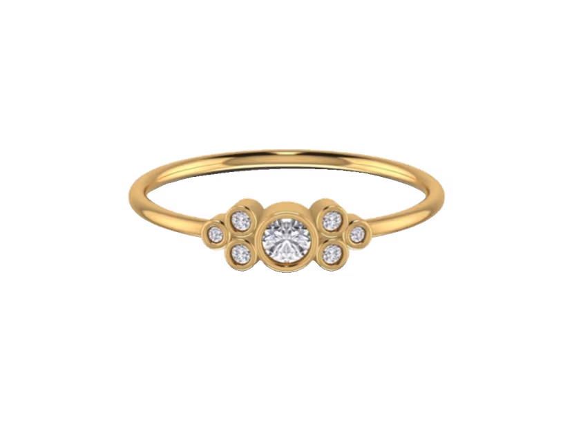 Balanced 1.37g band with a 0.11ct diamond for subtle sparkle