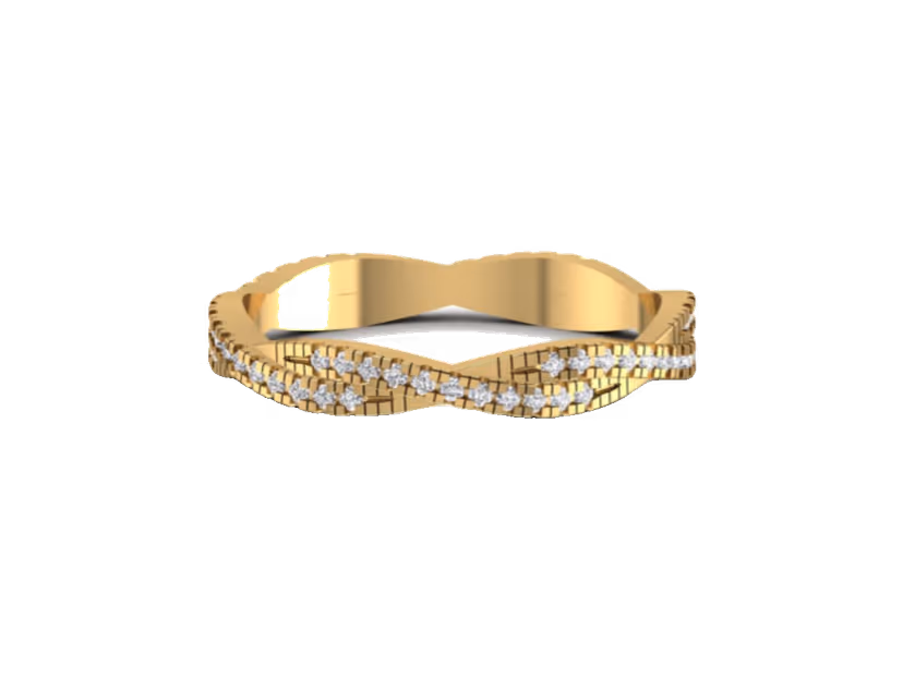Substantial 1.91g band with a discreet 0.06ct accent