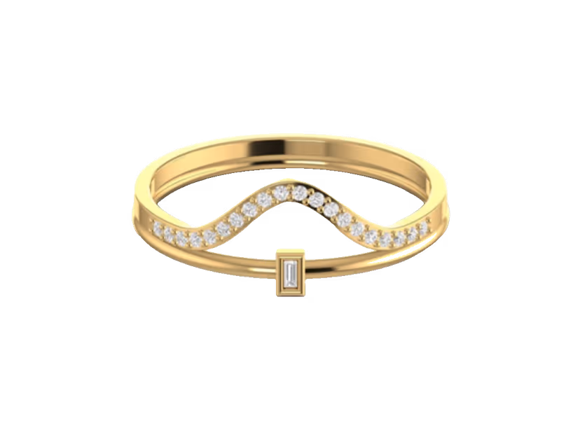 Sleek 1.82g band with a whisper 0.02ct accent