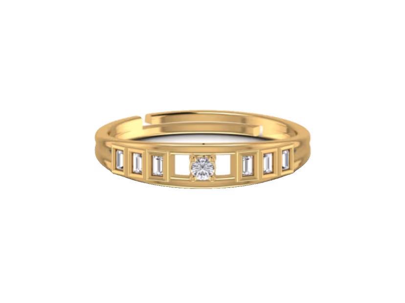 Substantial 1.97g band with a near-invisible 0.03ct accent