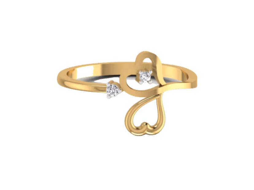 Solid 2.00g band set with a 0.13ct round diamond