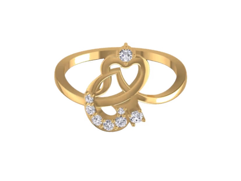 Substantial 1.73g band carrying a 0.19ct round diamond