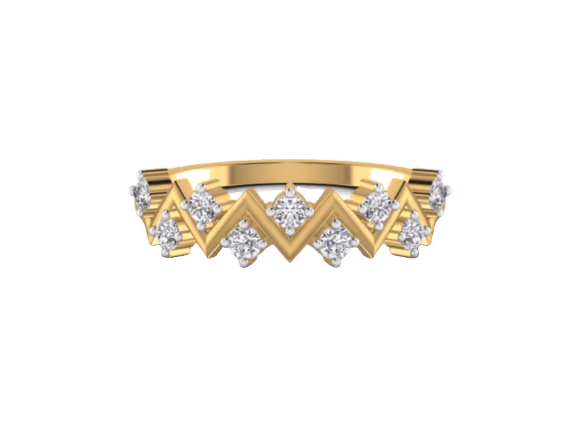 Heavyweight 2.58g band set with a 0.29ct diamond