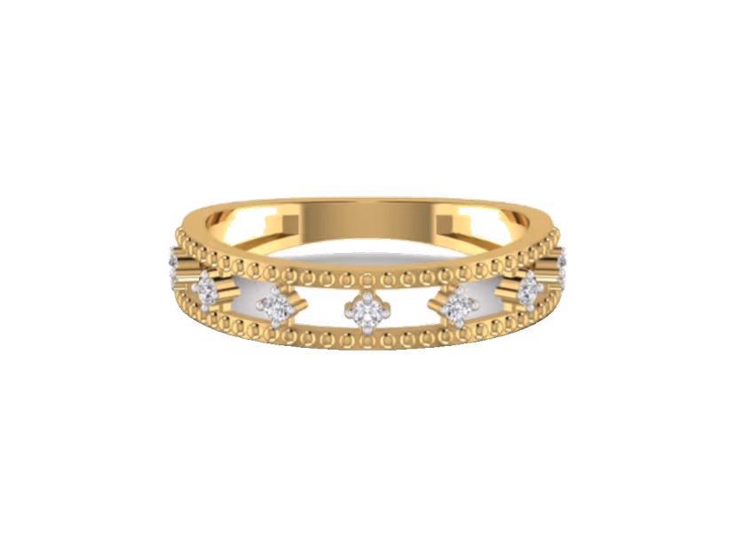 Solid 2.05g band with a clean 0.11ct round accent
