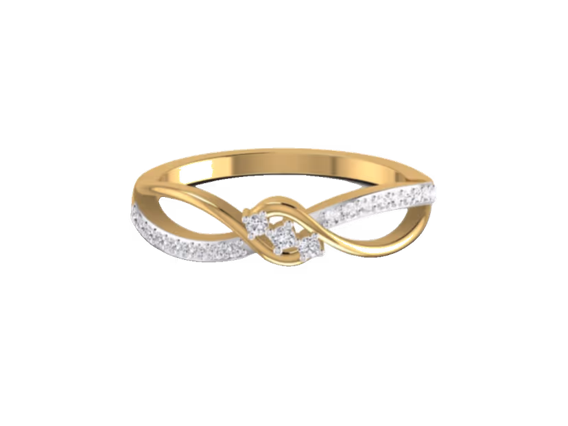 Solid 2.09g solitaire centered on a 0.20ct diamond