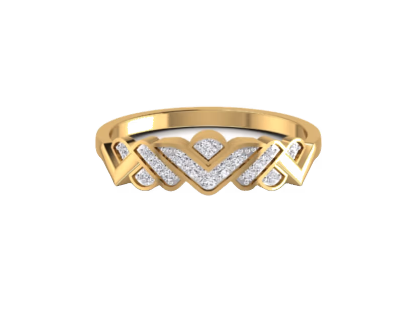 Heavyweight 2.26g band set with a 0.23ct round diamond