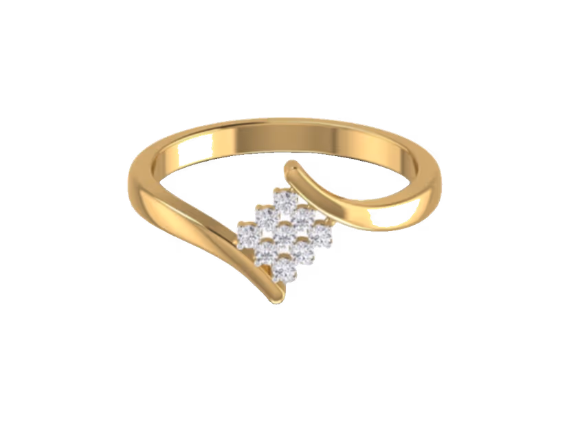 Heavyweight 3.00g band with a 0.13ct round diamond