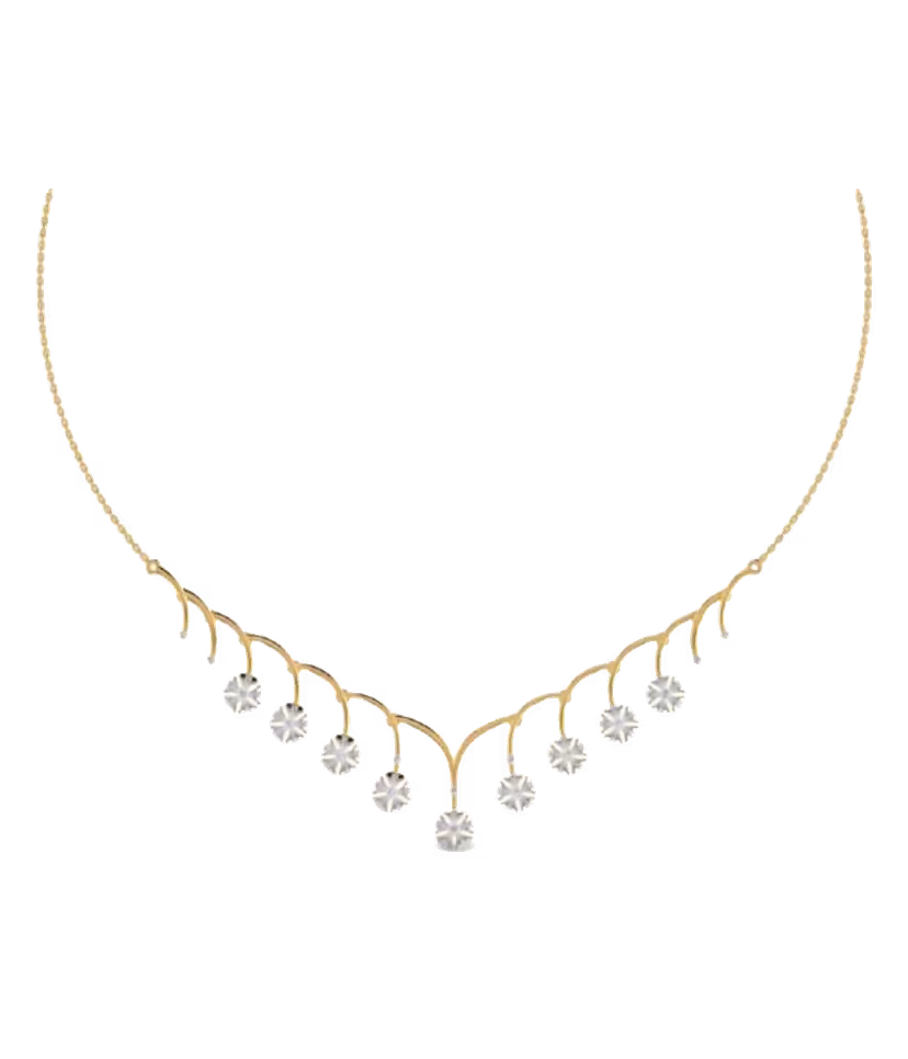 V-Fringe Drop Necklace