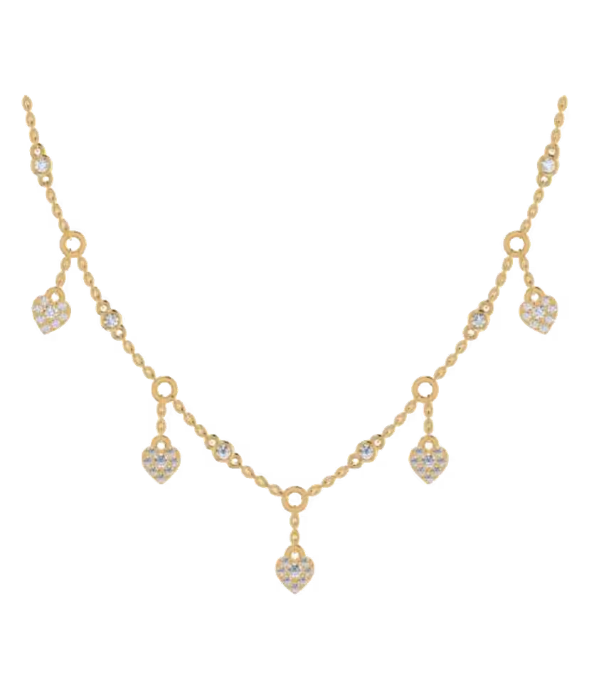 Diamond Drop Station Necklace
