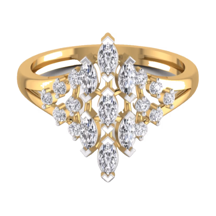 Slim oval emerald solitaire ring with pavé halo and polished tapered band.