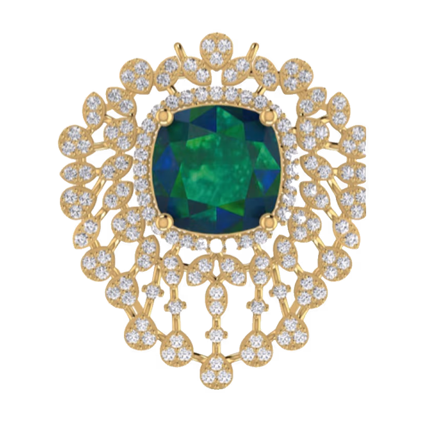 Mega Cocktail Emerald Pendant
