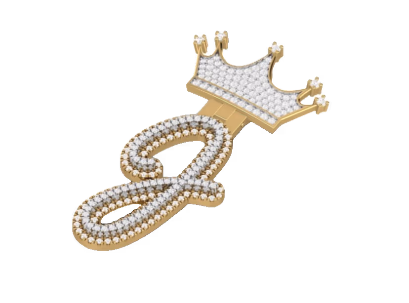 Iced Crown Emblem Pendant