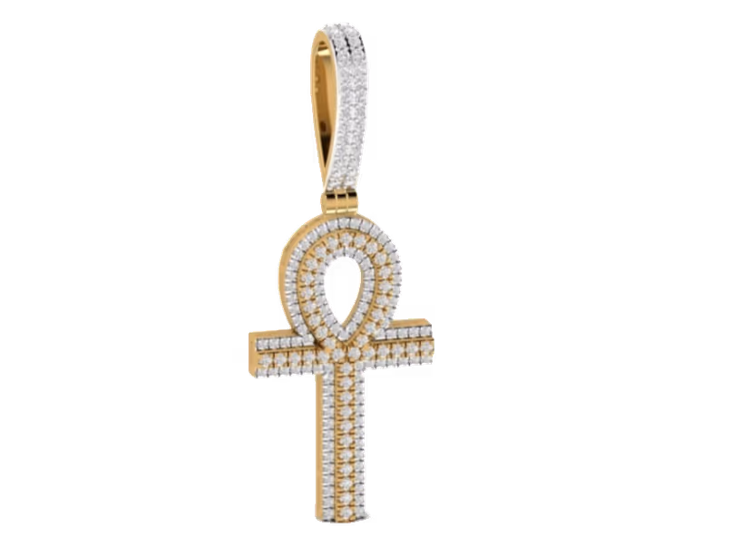 Iced Ankh Pendant