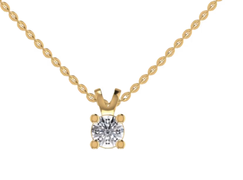 Crown Solitaire Pendant
